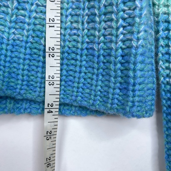 Aqua Cashmere Rainbow Stripe Sweater Crew Neck Knit Colorful Size XS - Picture 8 of 8